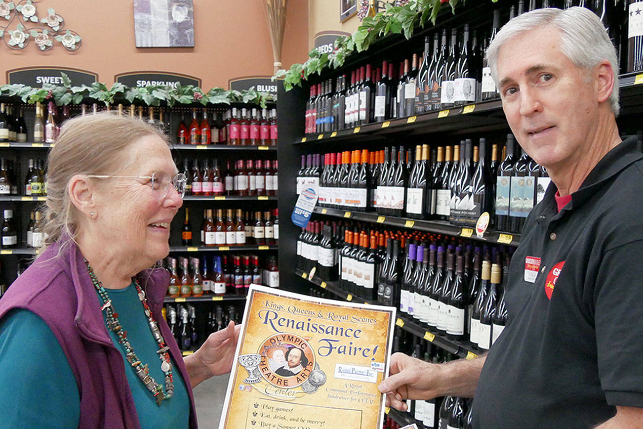 Everett receiving event flyers from Carol Willis