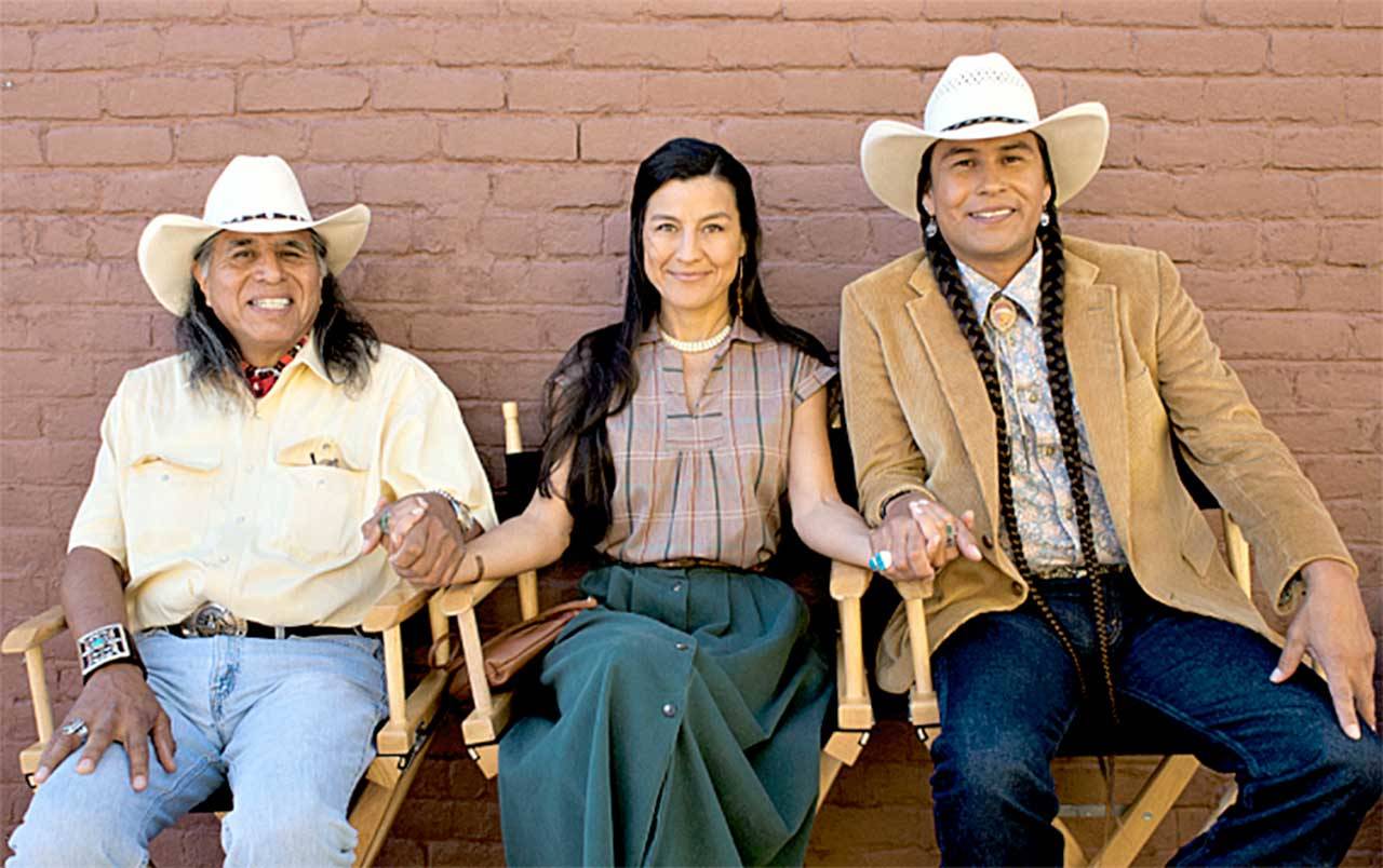 ”The Cherokee Word for Water,” co-produced and co-directed by Charlie Soap, left, and starring Kimberly Guerrero as Wilma Mankiller and Mo Brings Plenty as Soap, is the August Port Townsend Film Festival Pic available for streaming throughout this week. (Photo courtesy Port Townsend Film Festival via cw4w.com)