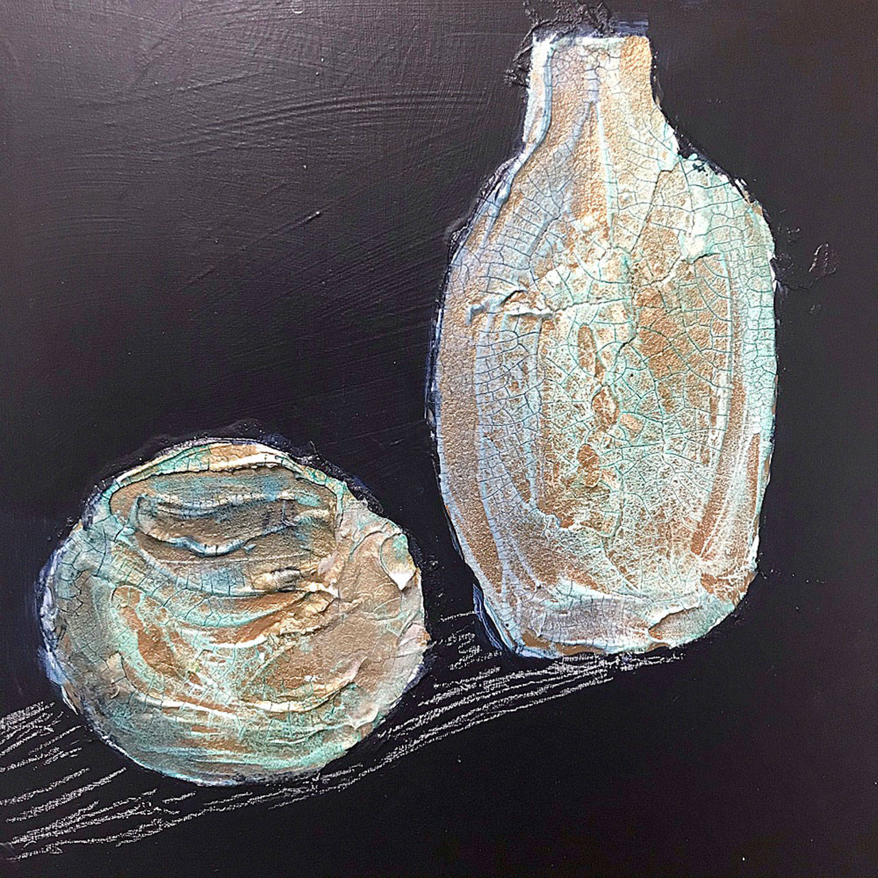 ”Vessel 2” by Mary Franchini, part of the “Divas and Vessels” exhibit at the Blue Whole Gallery in August that will be featured during the First Friday Art Walk today. (Submitted art)