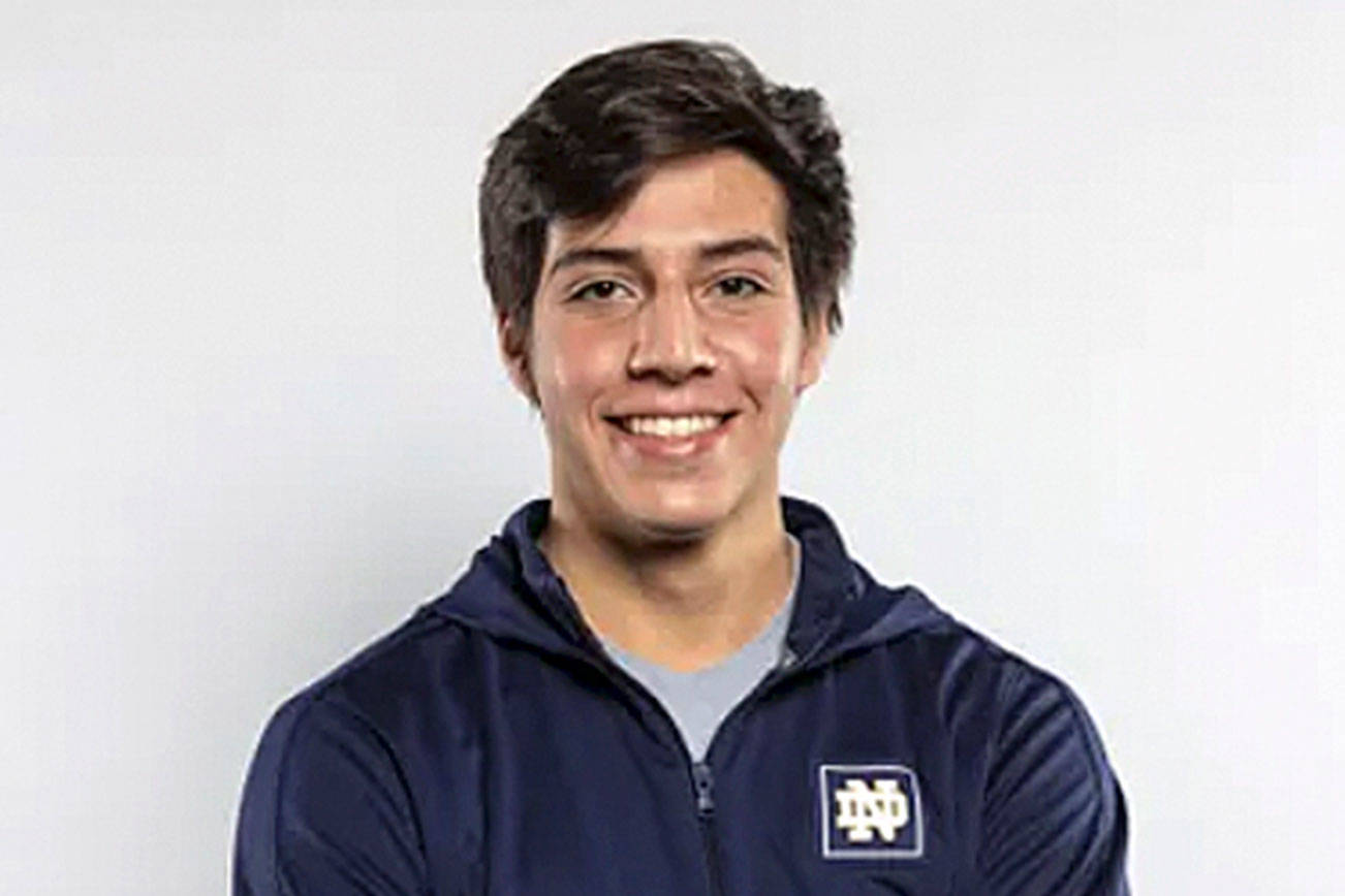 Tyler Christianson. Photo courtesy of Notre Dame thletics