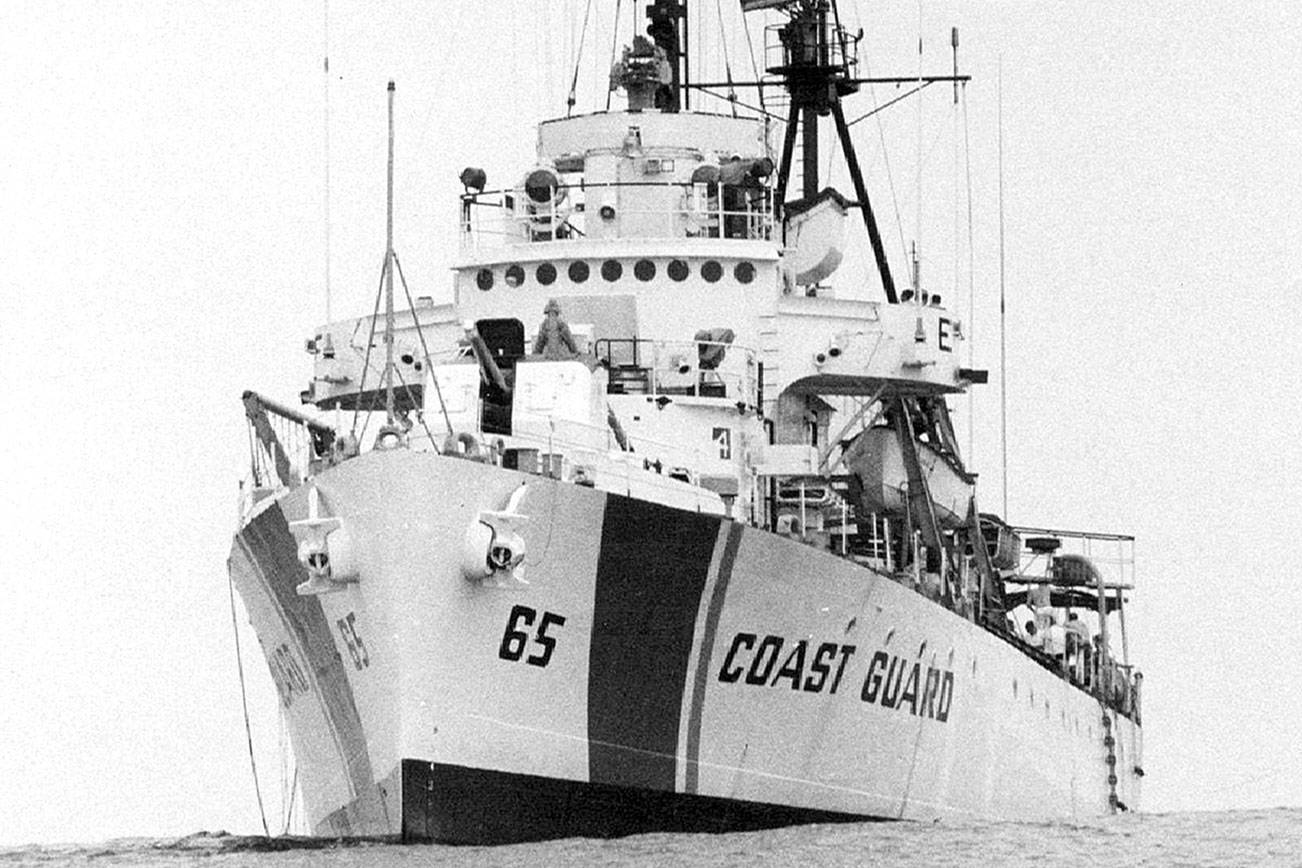 The Winona at Ocean Station NAN in November 1969.