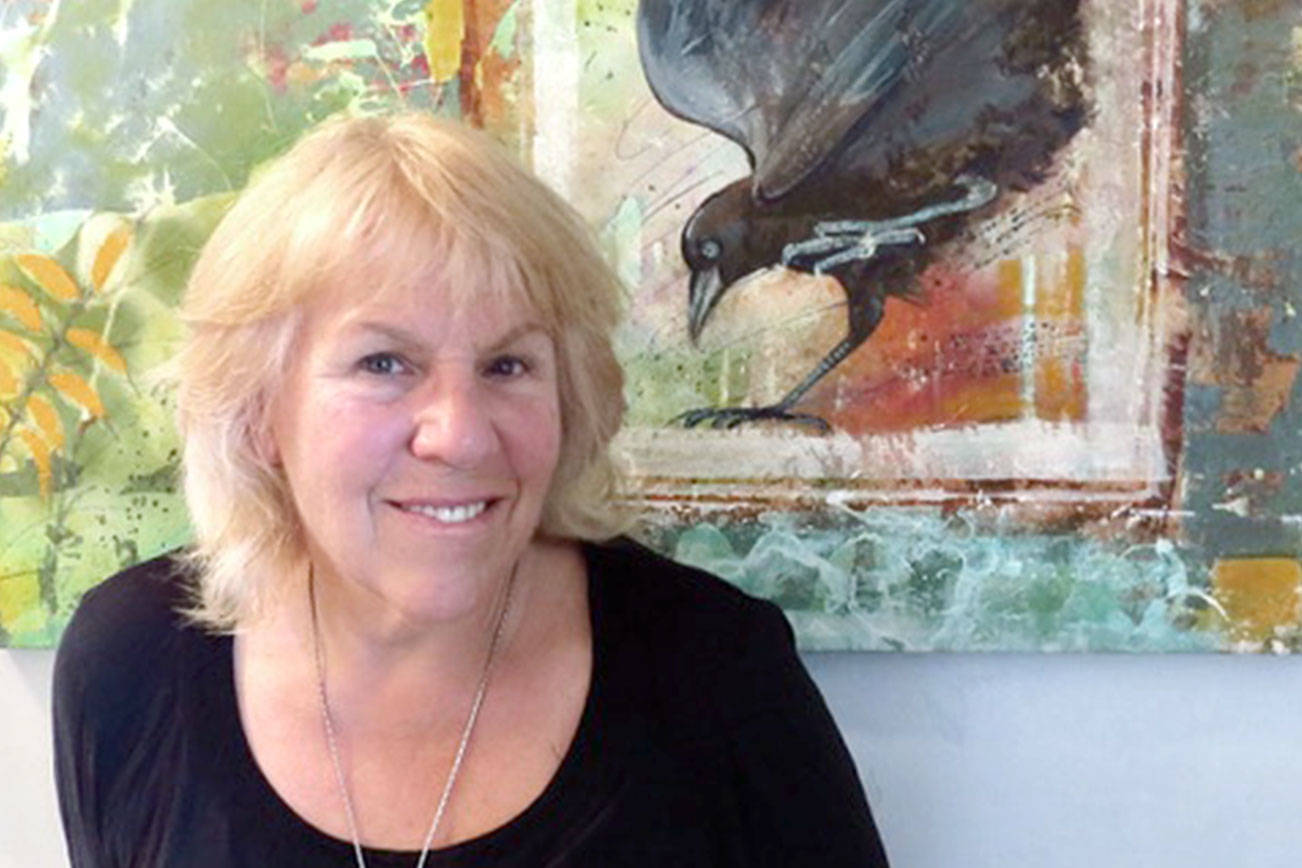 Christina Rosenthal's abstract art is on display at the Harbor Art Gallery.