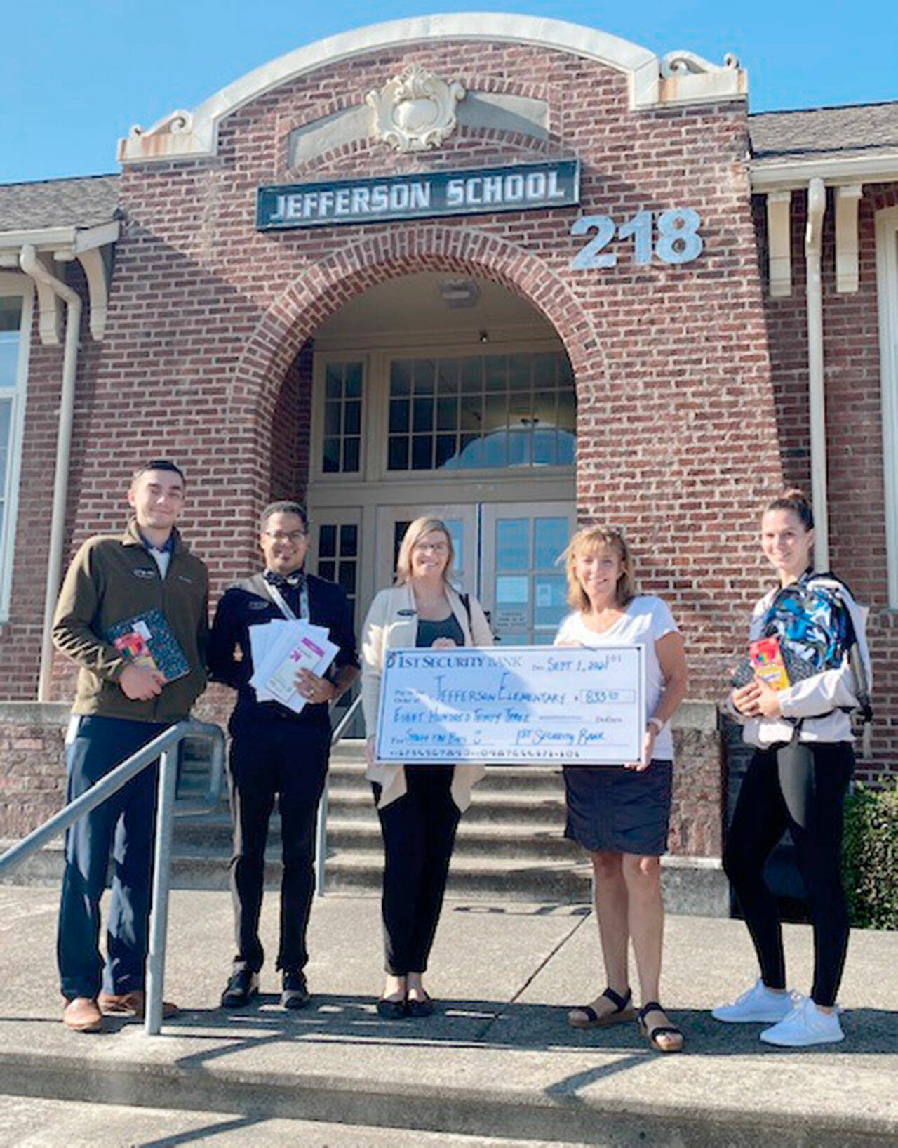 Pictured, from left to right, are John James, Tyrone Beatty, Erica Rudesill, Rhonda Kromm and Britney Martin.