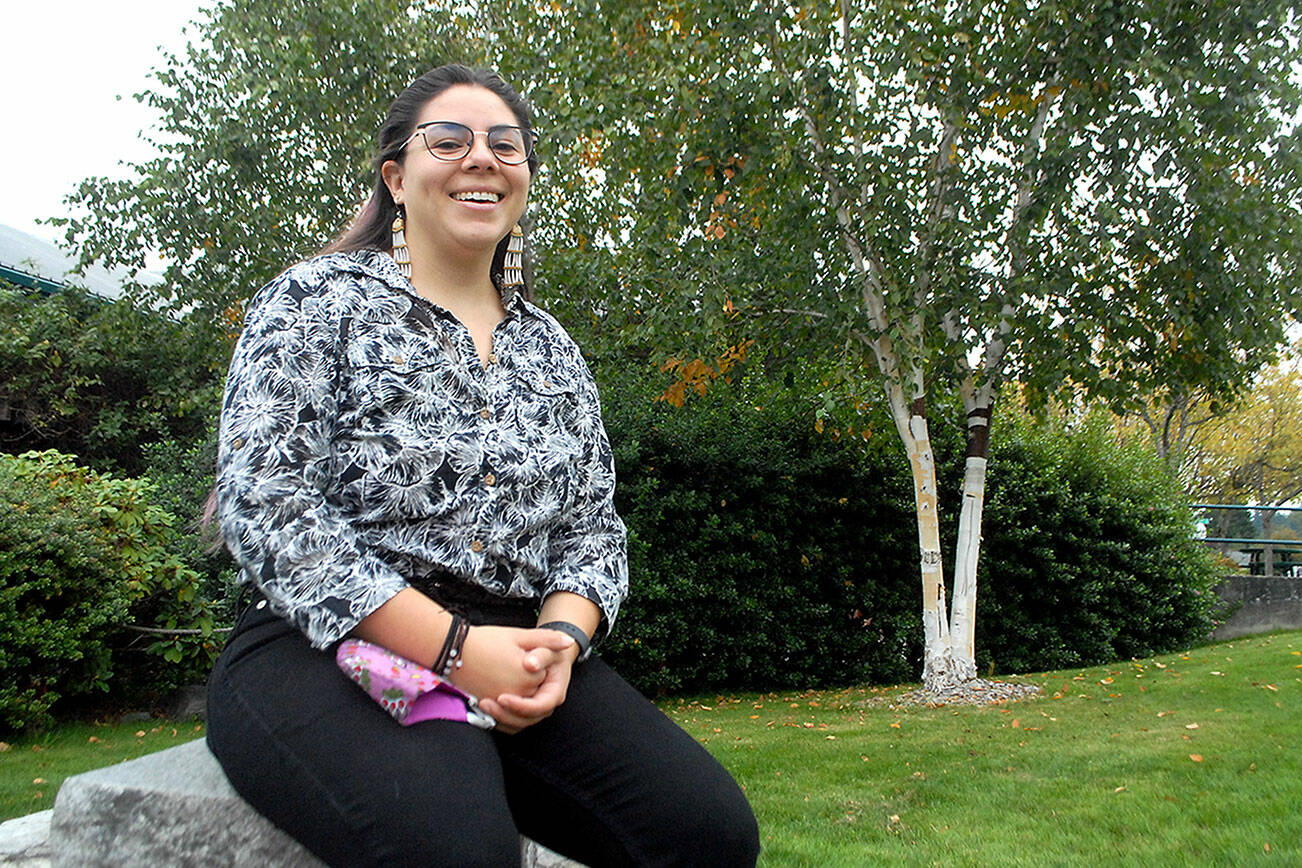 Keith Thorpe/Peninsula Daily News
Poet and Port Angeles Public Library staff member K’Ehleyr McNulty has organized an Indigenous Peoples’ Day Poetry Slam, scheduled for 7 p.m. Monday via Zoom.