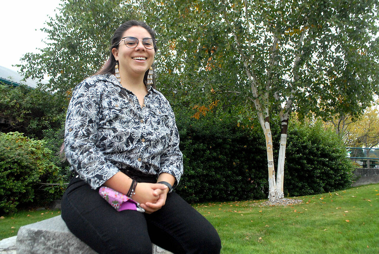 Poet and Port Angeles Public Library staff member K’Ehleyr McNulty has organized an Indigenous Peoples’ Day Poetry Slam, scheduled for 7 p.m. Monday via Zoom. (Keith Thorpe/Peninsula Daily News)