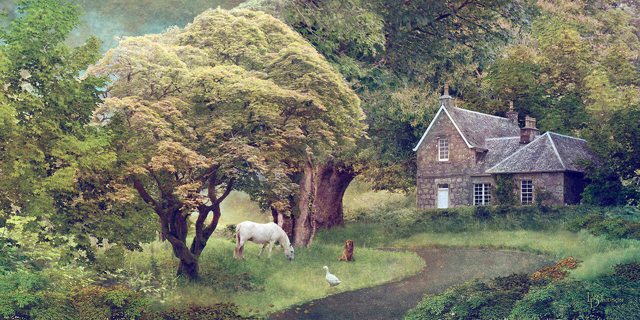 “The Grazer, Gazer and Goose” by Larry Davidson is part of the Port Ludlow Art League’s group show.