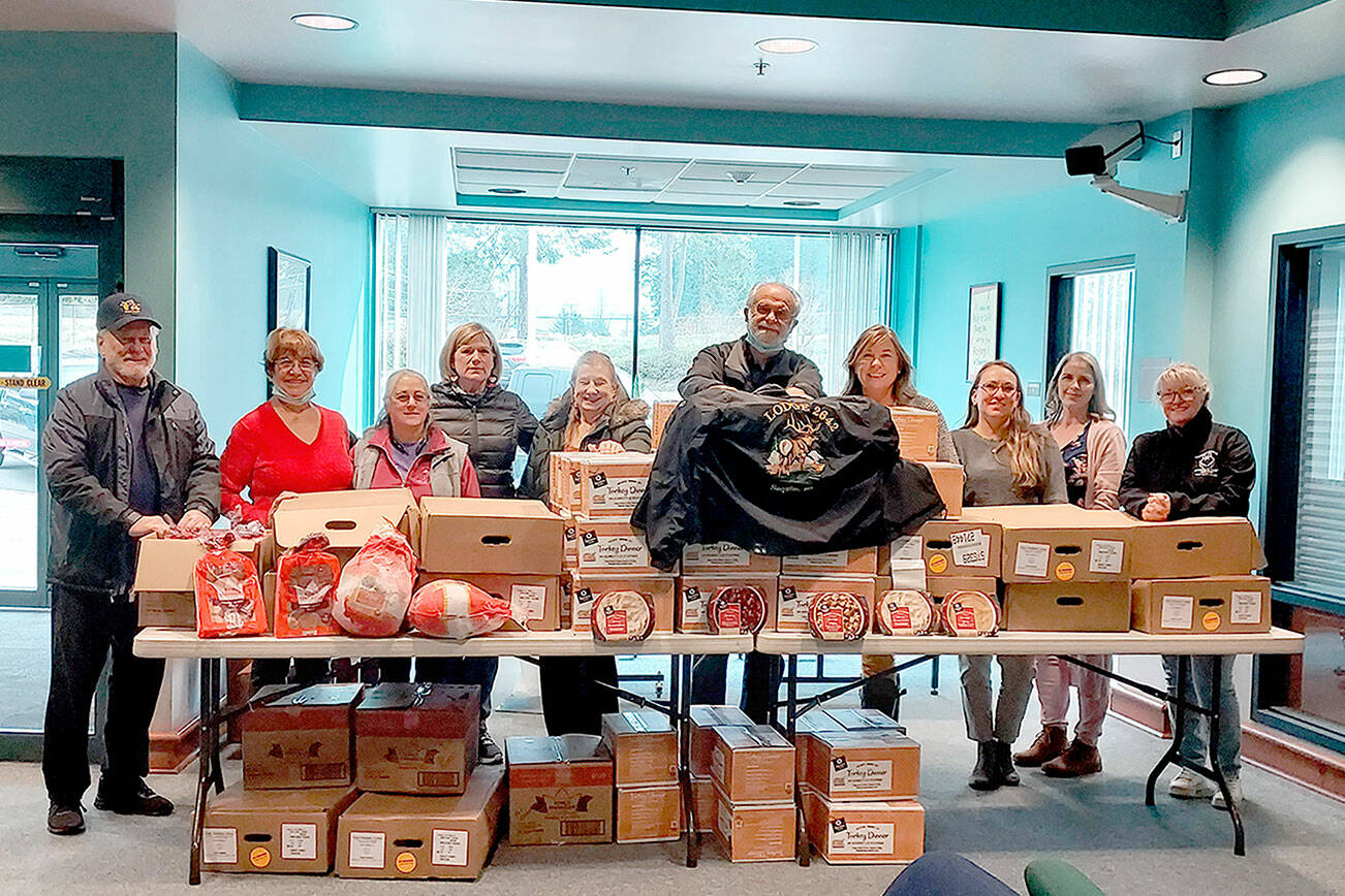 Volunteers from Sequim Elks Lodge 2642 delivered 40 Thanksgiving meals to the Child Advocate Program for foster families to enjoy.