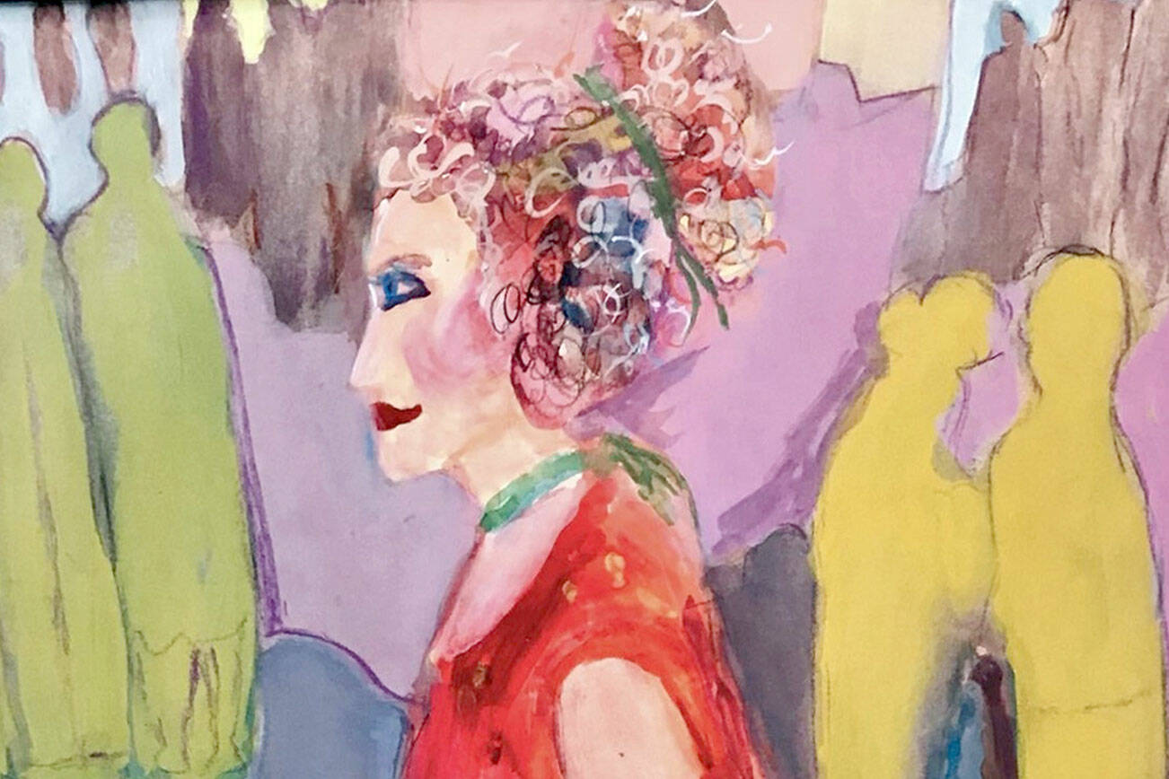 "Let Me Tell You Why" by Mary Franchini can be seen at the Blue Whole Gallery.