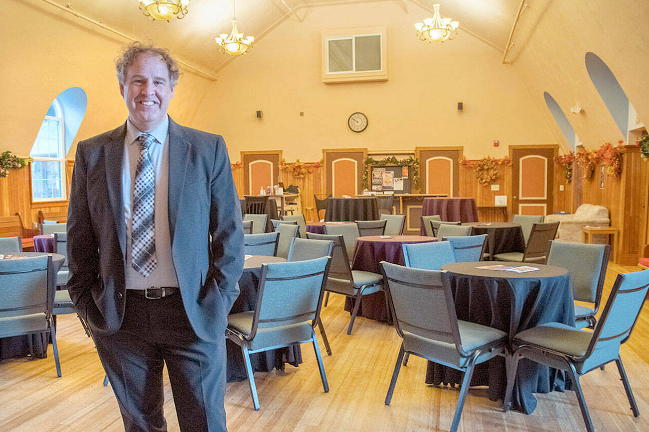 David Herbelin, Olympic Theatre Arts’ new executive director, will host an open house at the Sequim center this Saturday. (Emily Matthiessen/Olympic Peninsula News Group)