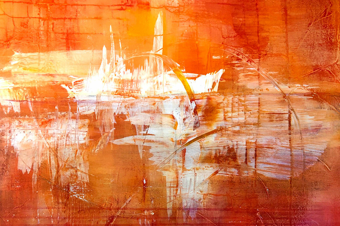 Bay Club Group Exhibit - Red Sky at Night by Diane Walker