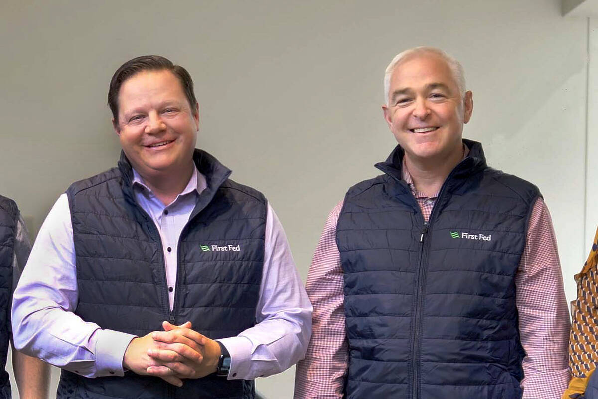 First Fed and FNWB CEO Matt Deines and First Fed COO Chris Riffle.