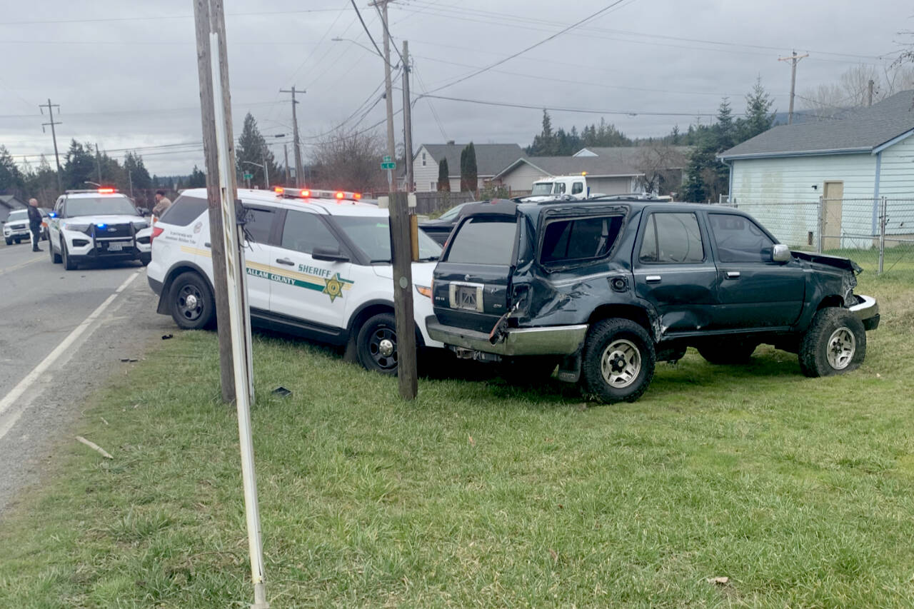 A Sequim man who fled from Clallam County sheriff's deputies was stopped on Lauridsen Boulevard.