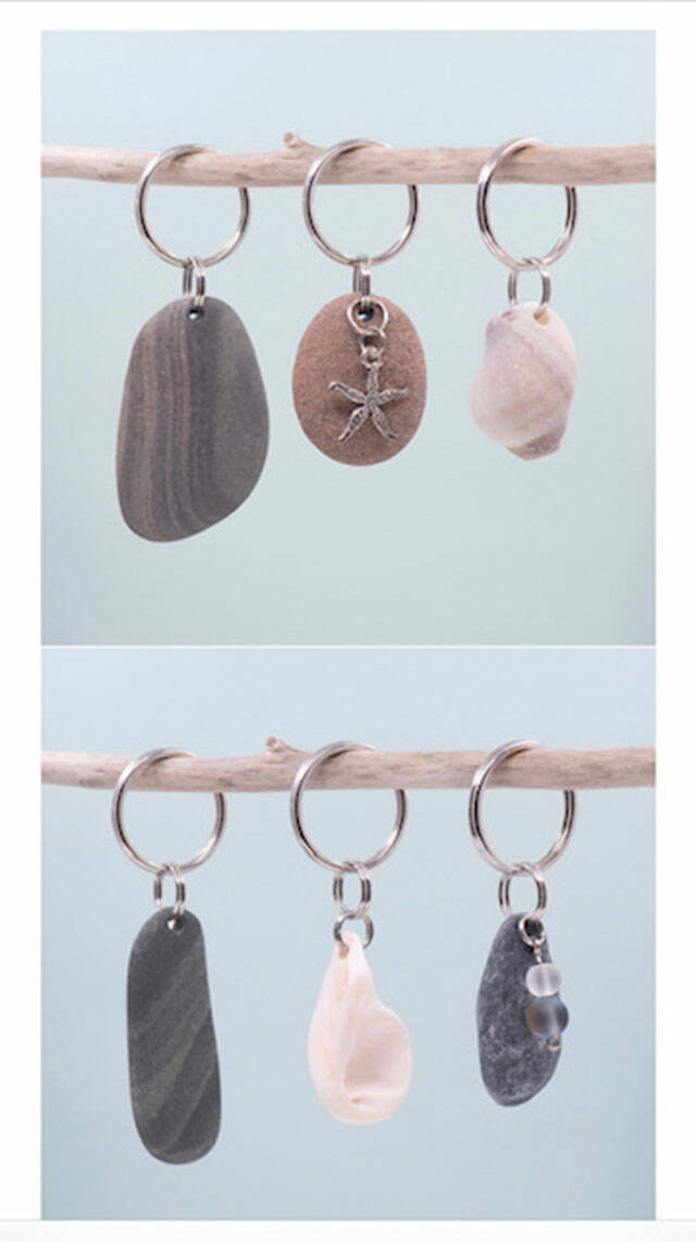 Tumble and Tie artist Pam Bauer of Port Townsend has her items on display at Pacific Mist during the March 4 First Friday Art Walk Sequim. (Courtesy photo)