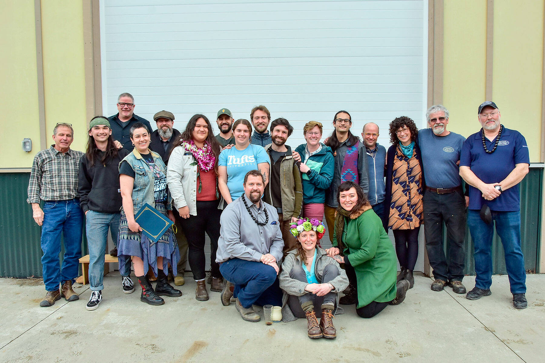 Pictured, in the front row, from left to right, are Jordan Primus, Lea LeGardeur, Erika Ensminger. In the back row, left to right, Andy Politz, Martin Sulkosky, Scott Wielbicki, Kalika Elofson, Peter Dragula, Pualani Brown, Corey Largo, Brenna Franklin, Liam Rolfe, Ben Knight, Lauren Duehring, Brandon Garms, Steffen Brown, Wendy Apfel, Chris Dunn and Kevin Ritz. (Photo by Elizabeth Becker)