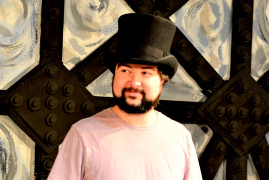 Key City Public Theater’s Brendan Chambers, wearing his actor hat before rehearsal for KCPT’s forthcoming production “Around the World in Less Than 80 Days,” is also co-instructor of the youth theater programs starting next week in Port Townsend. (Diane Urbani de la Paz/Peninsula Daily News)