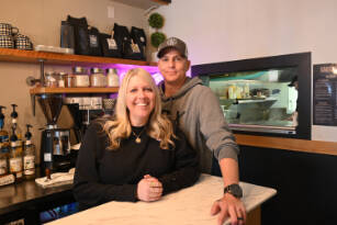 Michael Dashiell/Olympic Peninsula News Group
Kyla and Josh Washburn, new owners of Sunshine Café, said they are excited to offer fun food at the downtown Sequim restaurant.