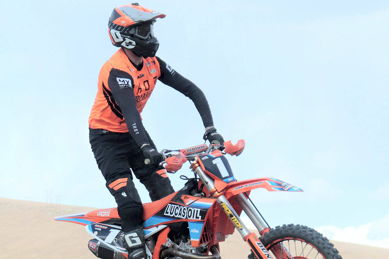 Roger Harnack/Cheney Free Press
Port Angeles' Jake Anstett won four classes at the Washington Nitro Nationals hillclimb races at Rattlesnake Ridge near Sunnyside last Saturday.