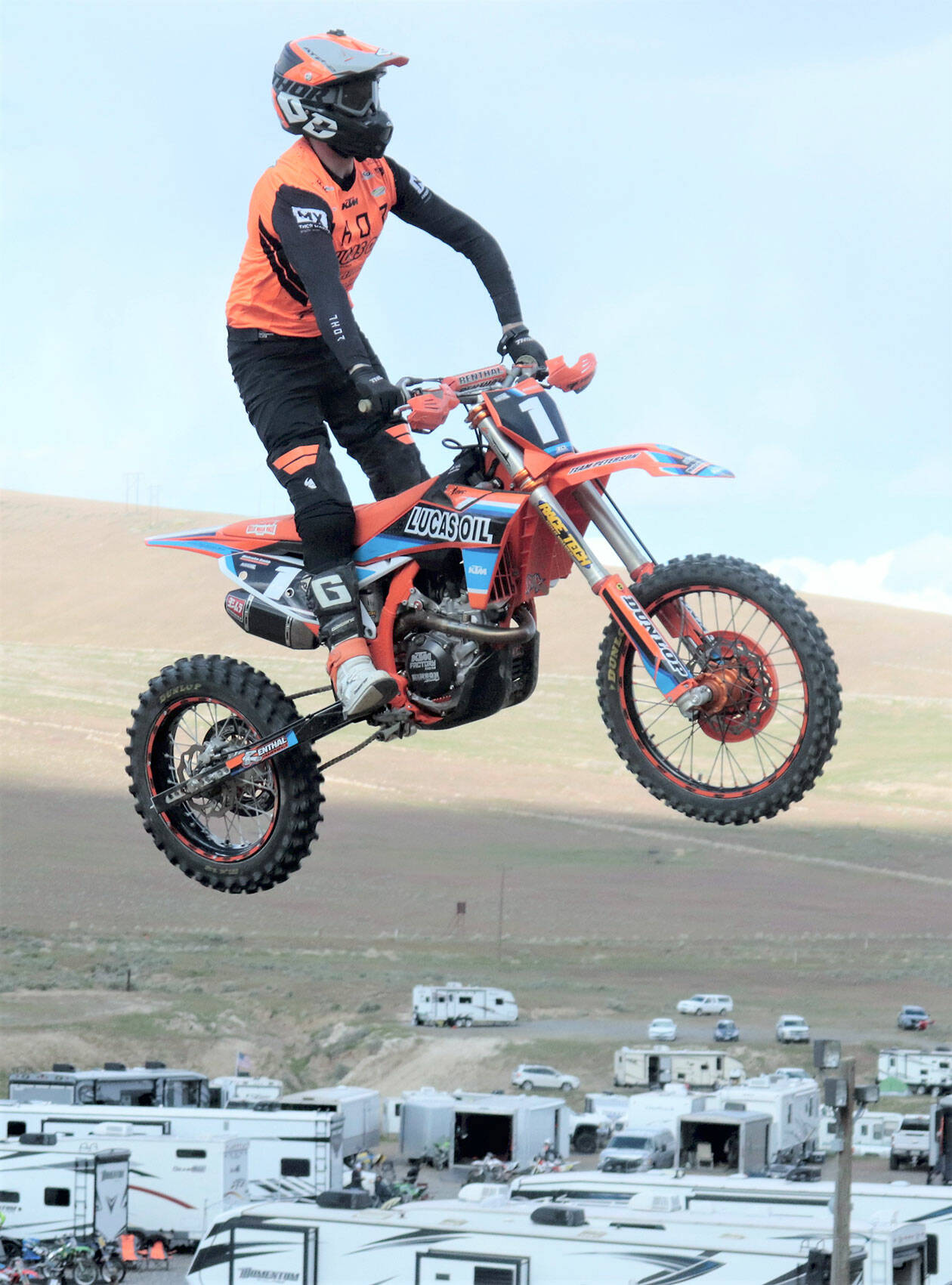 Port Angeles’ Jake Anstett won four classes at the Washington Nitro Nationals hillclimb races at Rattlesnake Ridge near Sunnyside last Saturday. (Roger Harnack/Cheney Free Press)