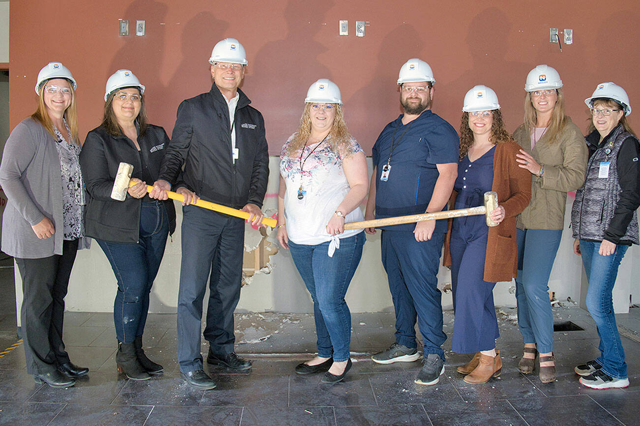 Pictured, from left to right, are Tammy Reid, Kelly Duncan, Dr. Michael Maxwell, Christina Sivesind, Josh Dalrymple, Kristine Johnson, Dr. Jessica Colwell and Tabby Pearce.