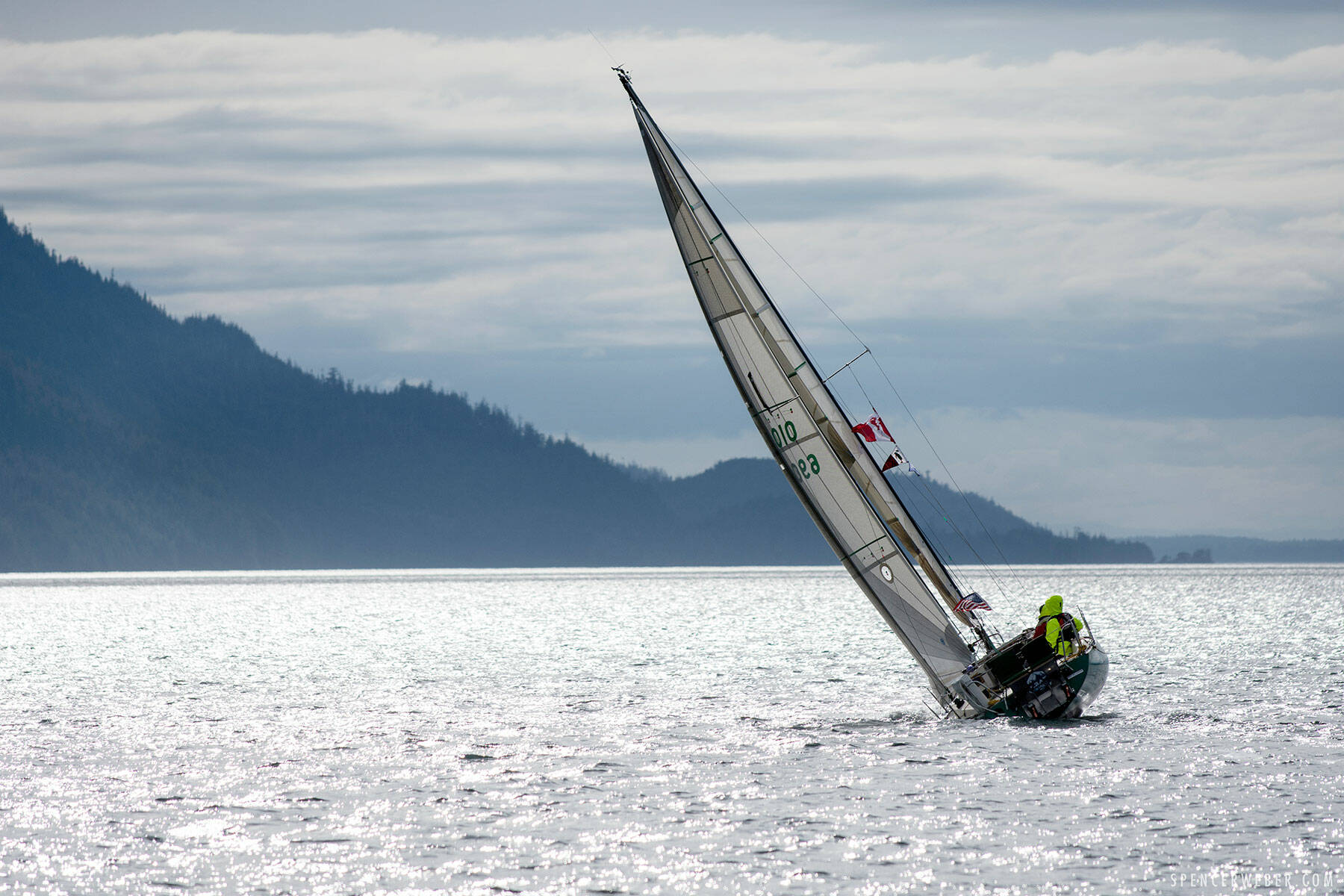 A scene from the photo archives of the Northwest Maritime Center’s Race to Alaska looks deceptively serene. The 750-mile race of unmotorized watercraft from Port Townsend to Ketchikan is on again this year. (Courtesy photo by Spencer Weber)