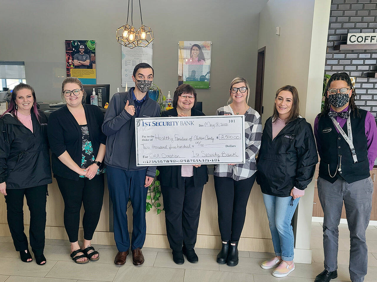 Pictured, from left to right, are Sarah “Kat” Woodward, Stephanie McFadden, John James, Carlyne Littlejohn, Erica Rudesill, Stephanie Sullivan and Tyrone Beatty.