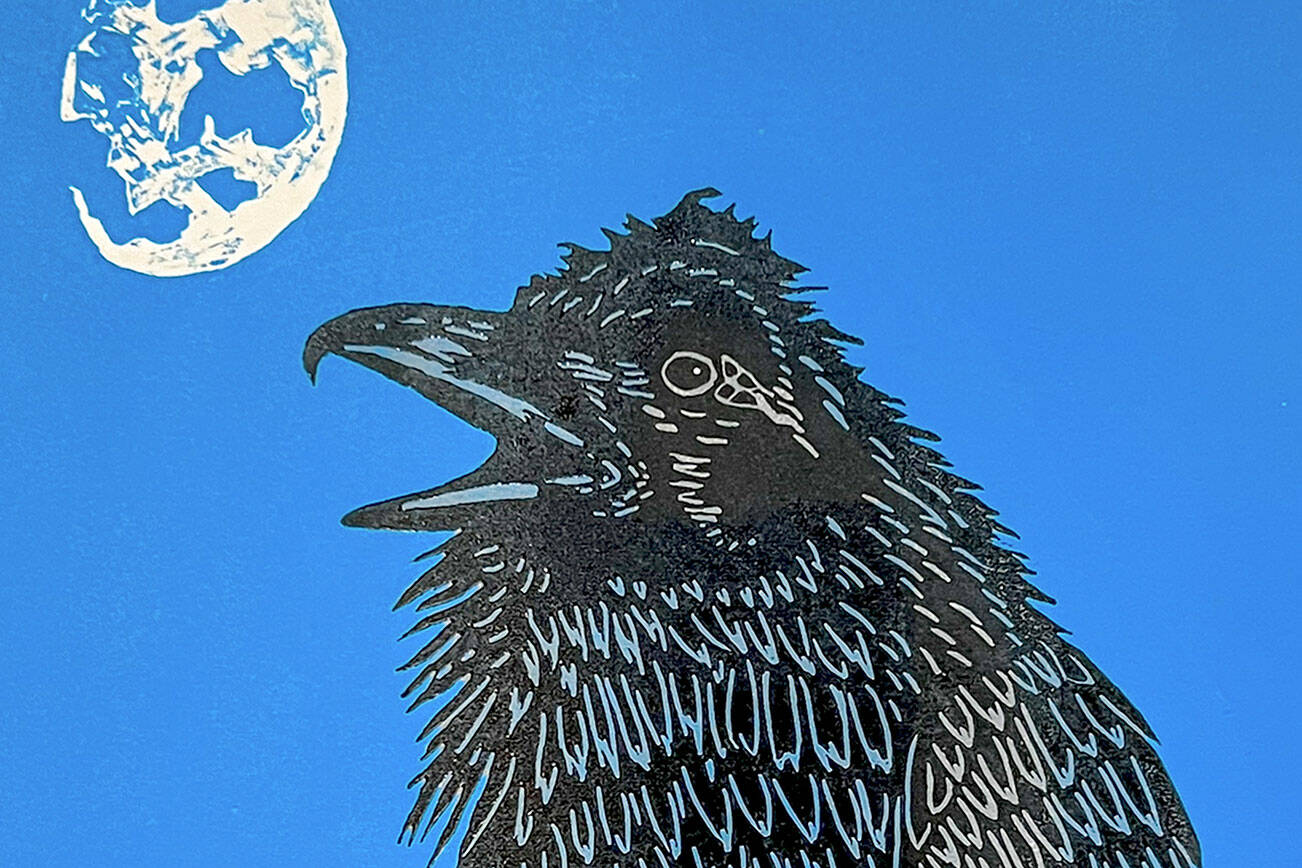 Printmaker Philip Carrico’s Ebony and Ivory is on view at Port Townsend Gallery.