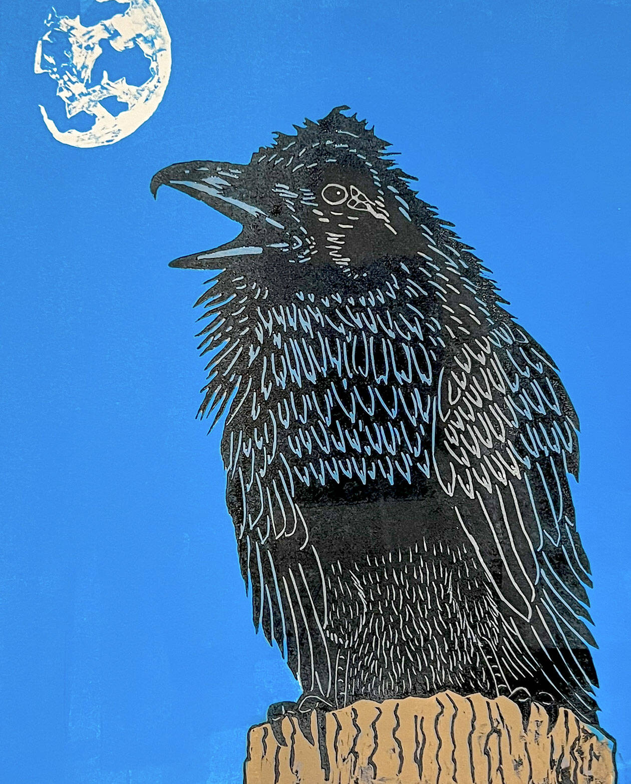 Printmaker Philip Carrico’s Ebony and Ivory is on view at Port Townsend Gallery.