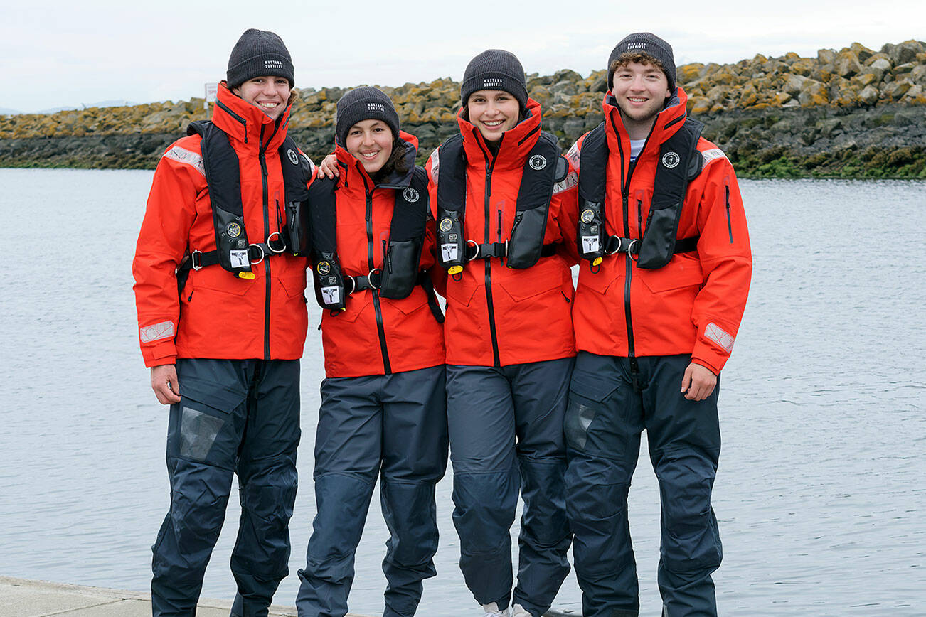Team Mustang Survival’s Rite of Passage didn't know each other well before they began training together, so they've been working with a race coach on mental strategies and teambuilding. Their average age is less than 17-years-old. (L-R) Enzo Dougherty, Francesca Dougherty, Nadia Khalil, Sebastian Dougherty. (Photo Ra'ed Khalil)
