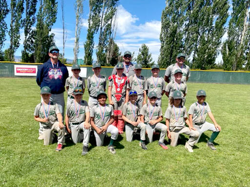 North Olympic Baseball and Softball’s 10U Cal Ripken baseball team has posted a 16-3-1 record this summer, including a second-place finish at the Cal Ripken 10U state tournament in Ellensburg. The squad advanced to the regional tournament in Kennewick July 21-24. Team members are, front row, from left to right, Cade Johnstad, Noah Kiser, Makai Mcafee, Kalob Helvey, Kyler Williams, JoNathan Charles, Julian Dominguez and, middle row, Jay Lieberman, Carson Greenstreet, Liam Shea, Brycen Allen, Gavin Doyle, Cooper Merritt and, back row, manager Rob Merritt, coaches Evan Kiser and Riley Shea.