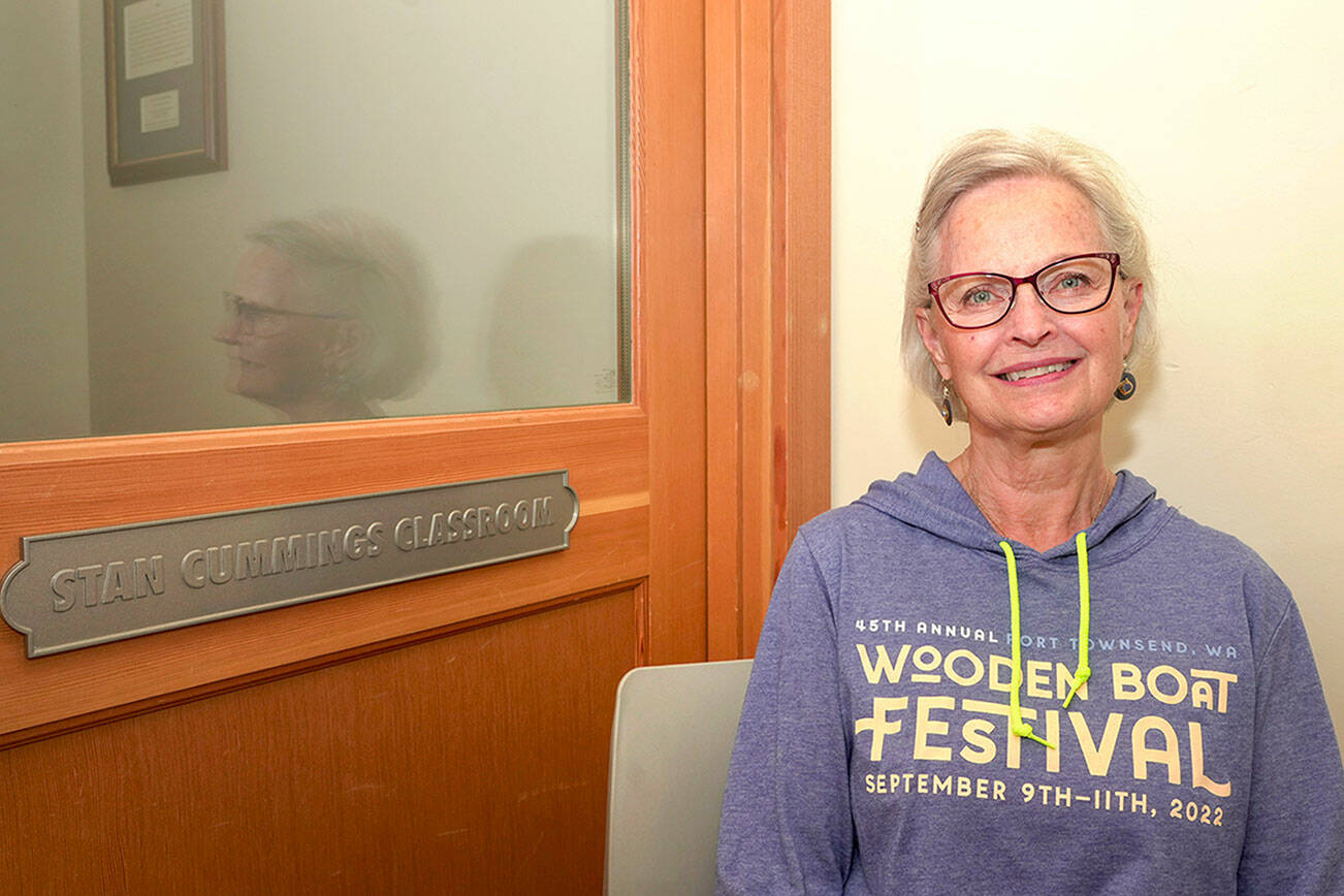Steve Mullensky/for Peninsula Daily News
Naming a classroom after her late husband, former Northwest Maritime Center executive director Stan Cummings, is the best way to honor the memory of a man who spent his life promoting education and encouraging life-long learning says Sigrid Cummings. The couple had been married 31 years when Stan Cummings was killed in a bicycling accident in 2021.