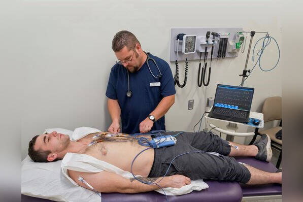 Josh Dalrymple, graduate of the Medical Assisting program at Peninsula College, now works at North Olympic Healthcare Network.