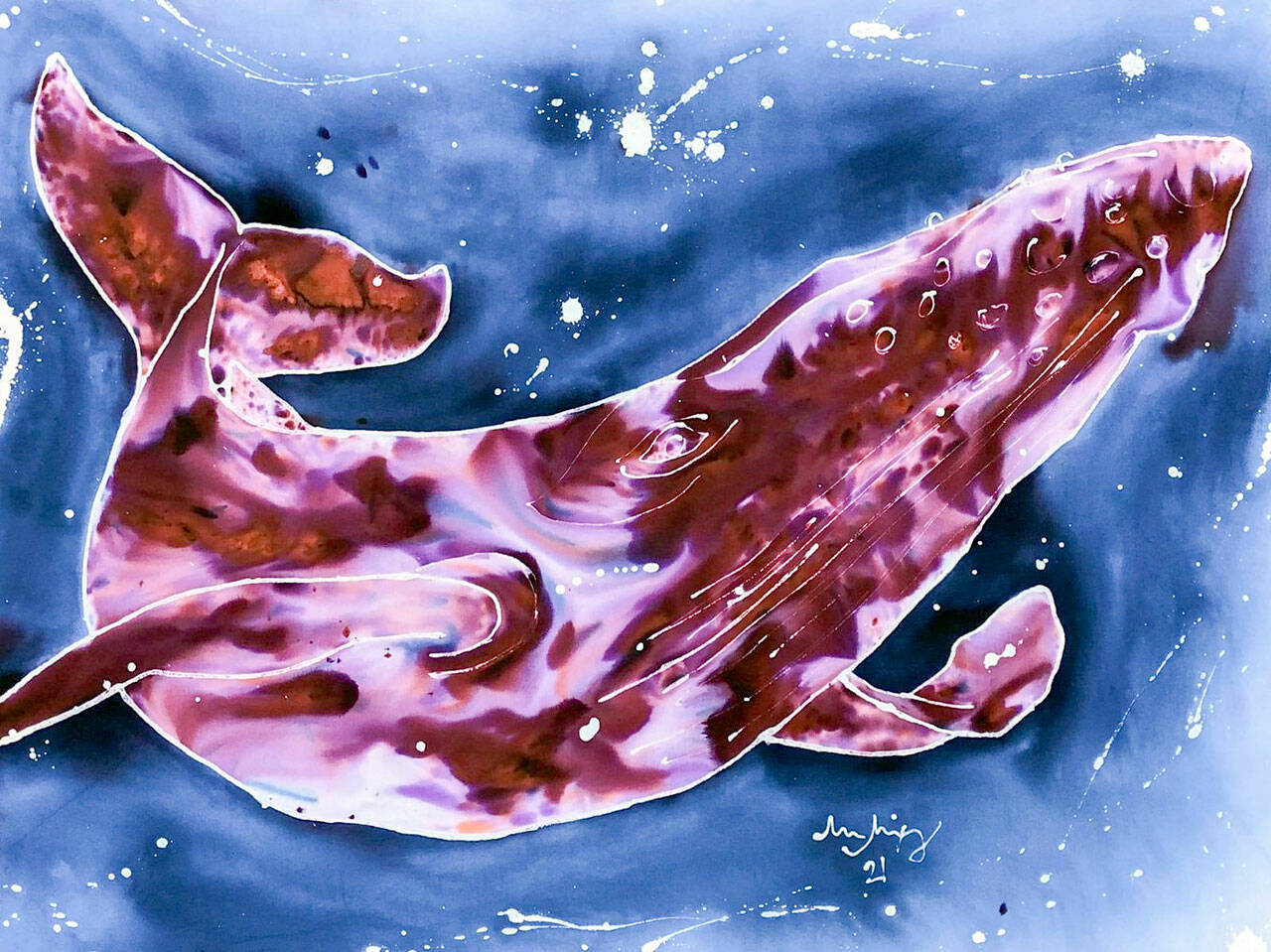 Melissa Bixby depicts ocean-dwellers in her work.