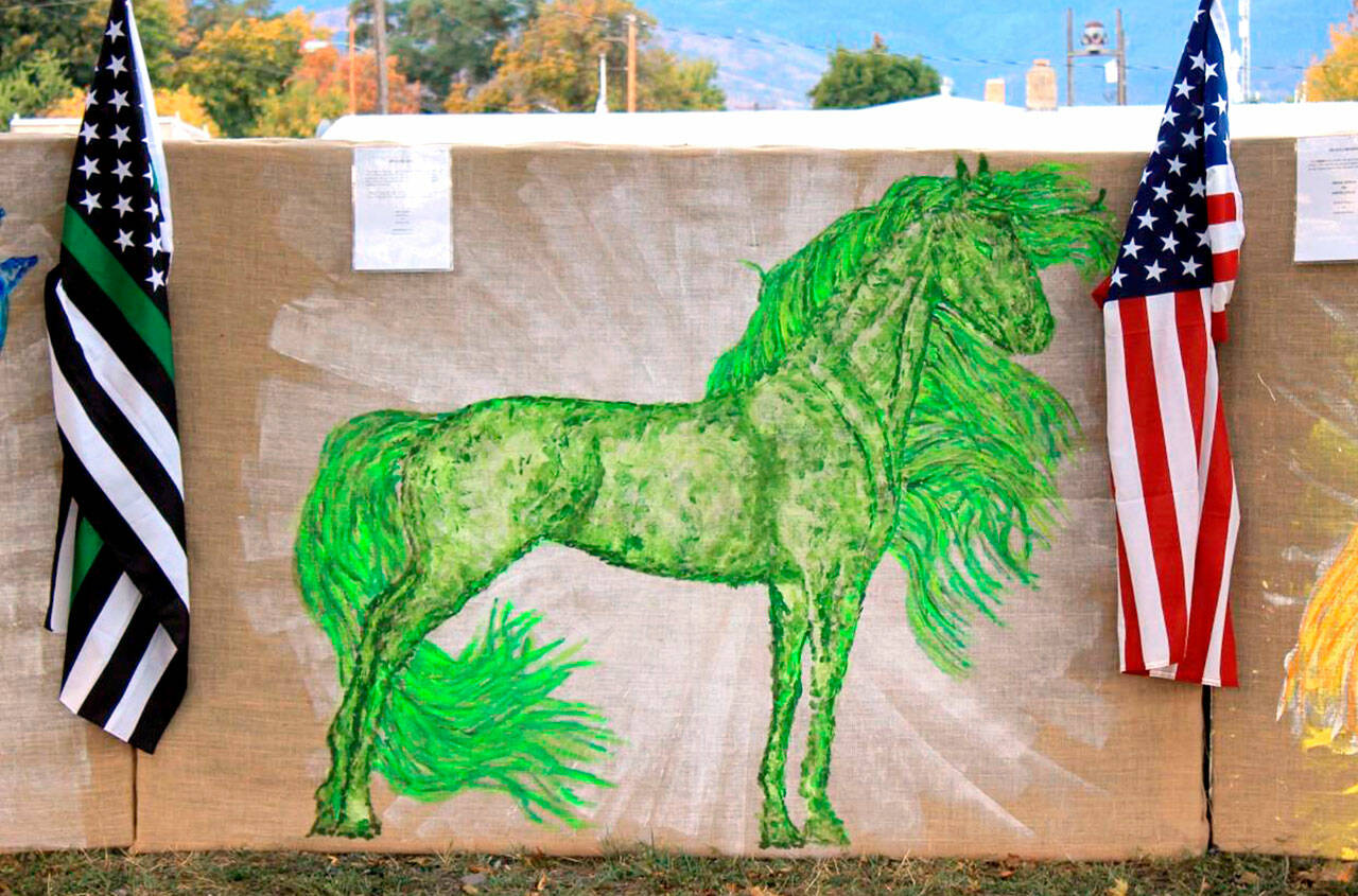 The Green Horse painting is making its way across the nation to raise awareness of veteran suicide.