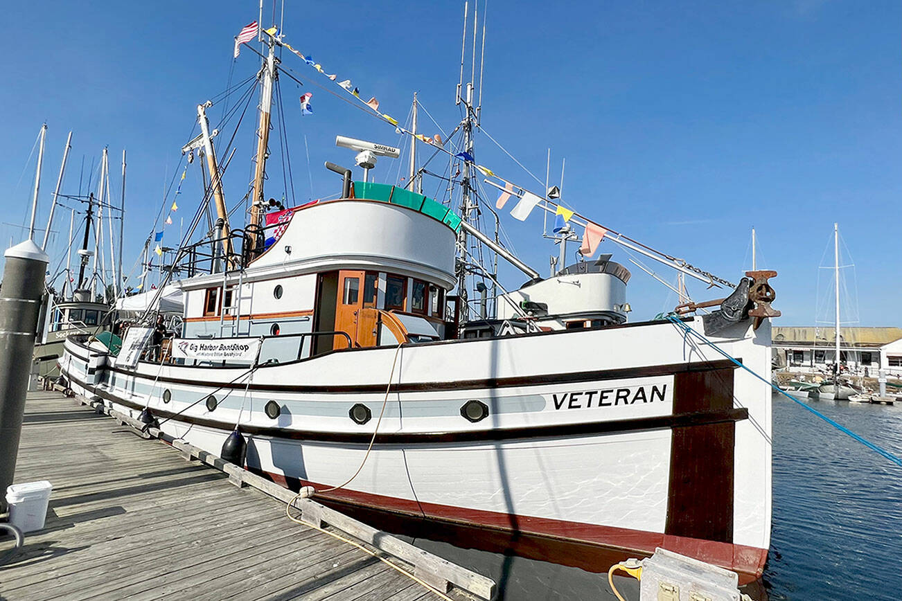 Veteran, a 55-foot purse seiner built in Gig Harbor in 1926, is one of the featured wooden boats in the 45th Wooden Boat Festival in Port Townsend. The festival is at the Point Hudson Marina, starts today and runs until Sunday. (Steve Mullensky/for Peninsula Daily News)