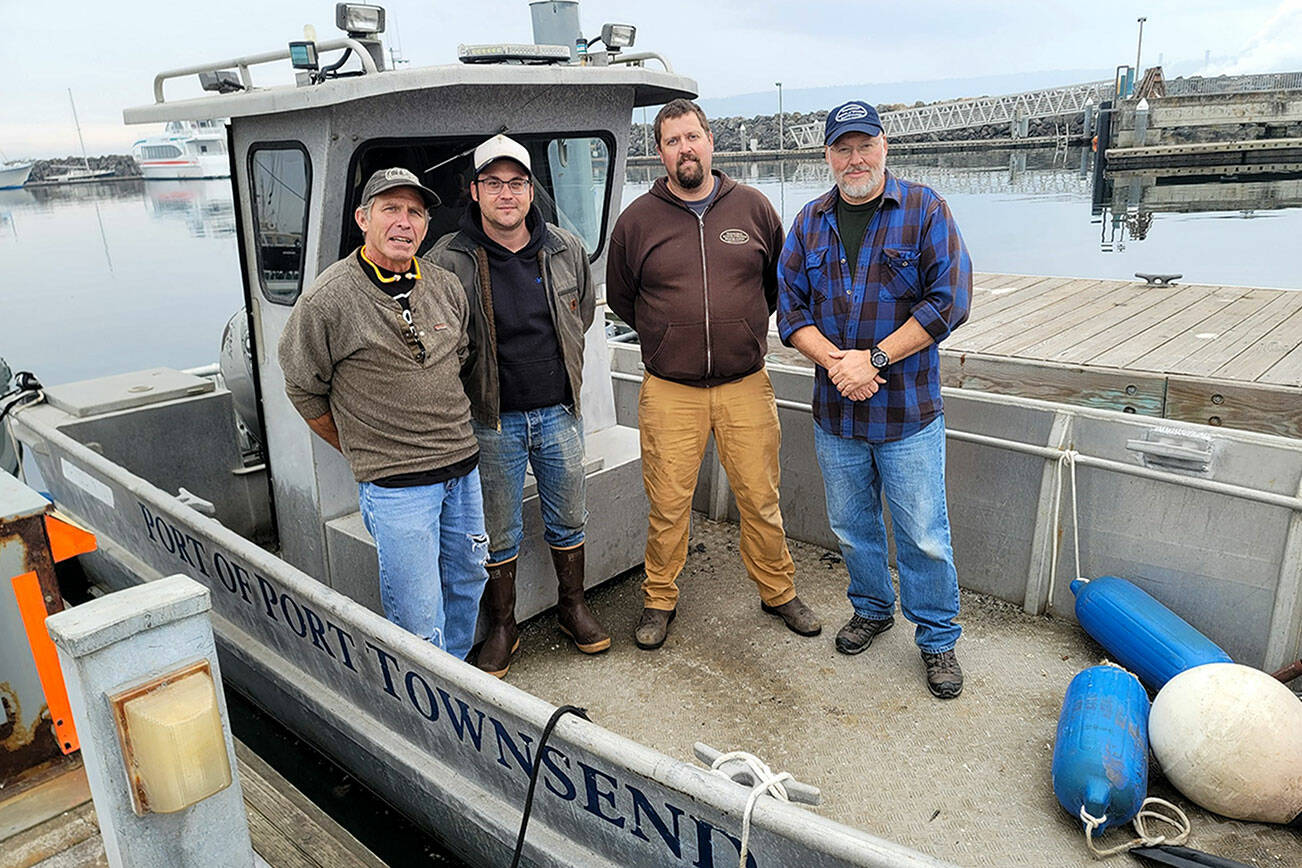 Northwest School of Wooden Boat Building
The Northwest School of Wooden Boat Building's Marine Systems program, led by Lead Instructor Kevin Ritz, far right, helps students apply new skills to real-world projects.  Recent graduate Andy Politz, far left, will serve as a Prothero Intern on this pump out boat conversion project with support from instructors Tyler Johnson and Jordan Primus.