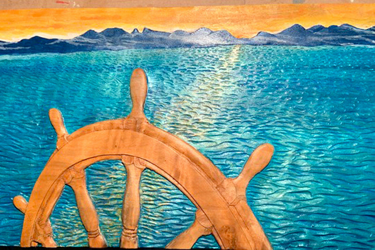 Larry and Linda Gonzales’ relief wood carvings are on view at Gallery-9.