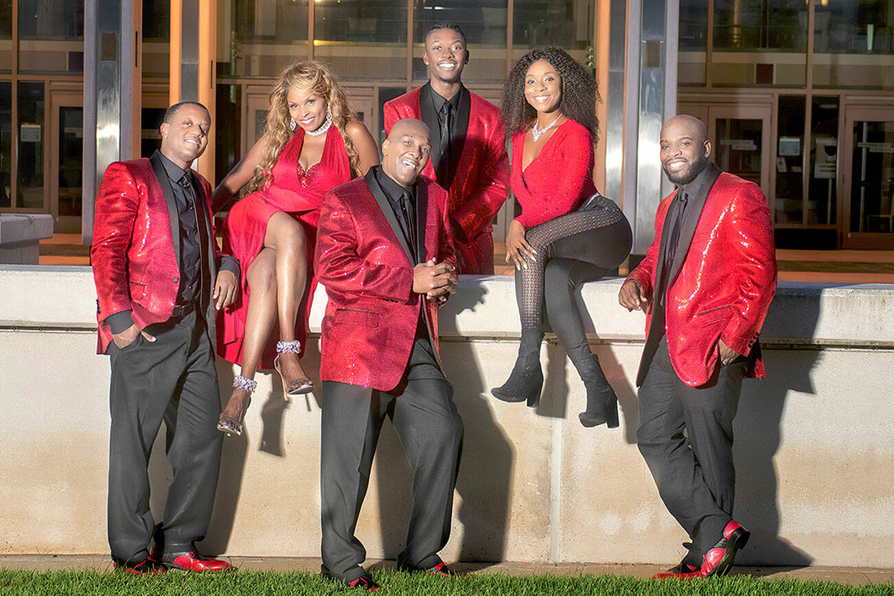 The Sounds of Soul will bring the music of Motown and beyond to Port Angeles this Friday night. From left, the vocalists are Marcus Robinson, LaTraia Savage, J.J. Johnson, Jay Camaro, Britney Moné and Johnny Hopson. Not pictured is Gloria Williams, who will fill in for Britney Moné.
