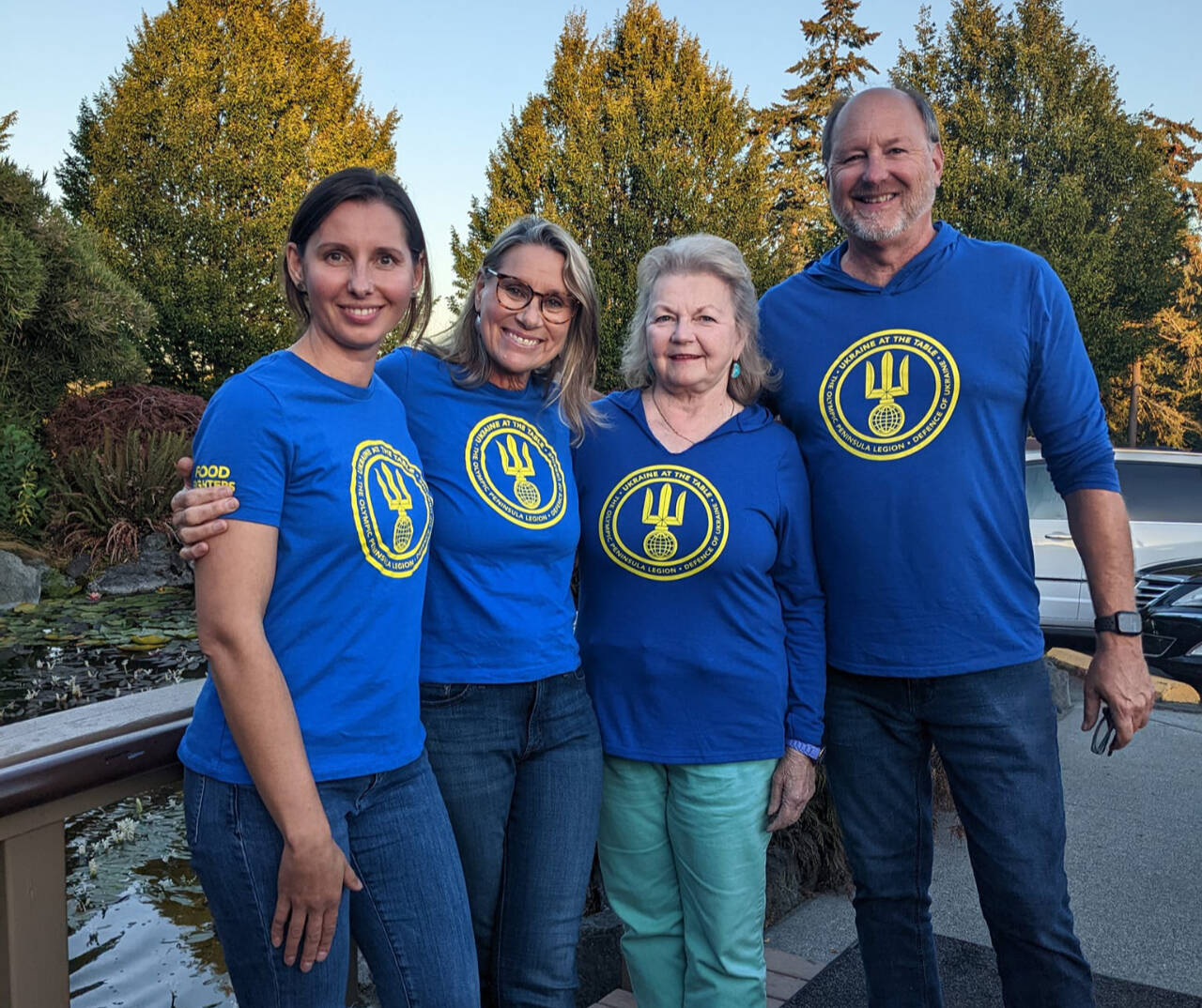 Courtesy of Mariia Bush / The “Ukraine at the Table” organizing team, from left to right, Mariia Bush, Laurette Feit, Sharon DelaBarre and Neil Conklin, are planning a benefit at Conklin’s Bella Italia on Tuesday and Wednesday. Conklin said, “With Mariia’s connection to her hometown Lutsk, we have learned of a unique opportunity to support an effort to feed soldiers on the frontlines of the war with a specially curated MRE - meal ready to eat. Drawing inspiration from the chef Jose Andres and his organization World Central Kitchen, we are calling ourselves ‘Food Fighters’.”