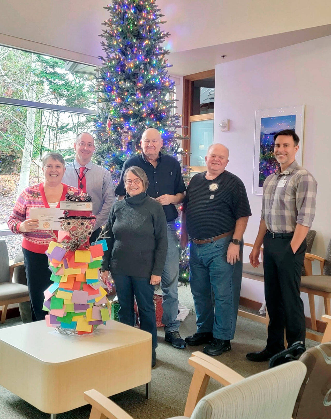 Pictured, from left to right, are Shawn Gould, Mike Loucks, Debbie Peterson, Tom Hartig, Richard Suskind and Amala Kuster.