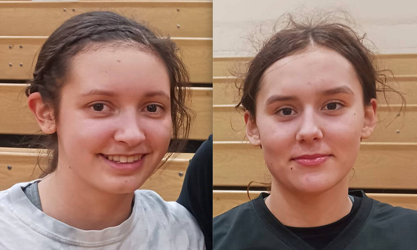Allie Greene and Amber Swan, Neah Bay girls basketball