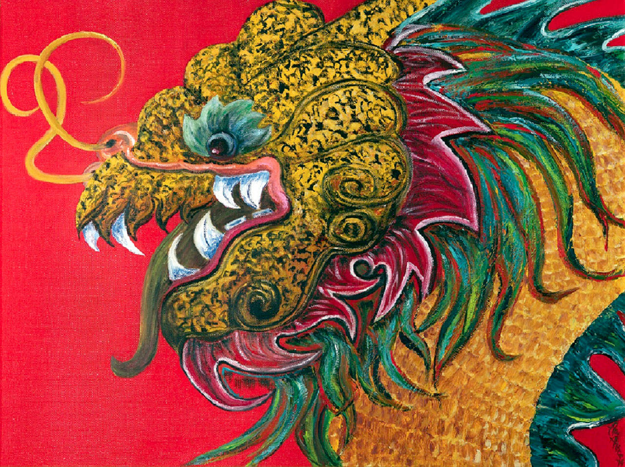 “Puff the Magic Dragon” is by the Port Ludlow Art League’s artist of the month Ann Arscott.