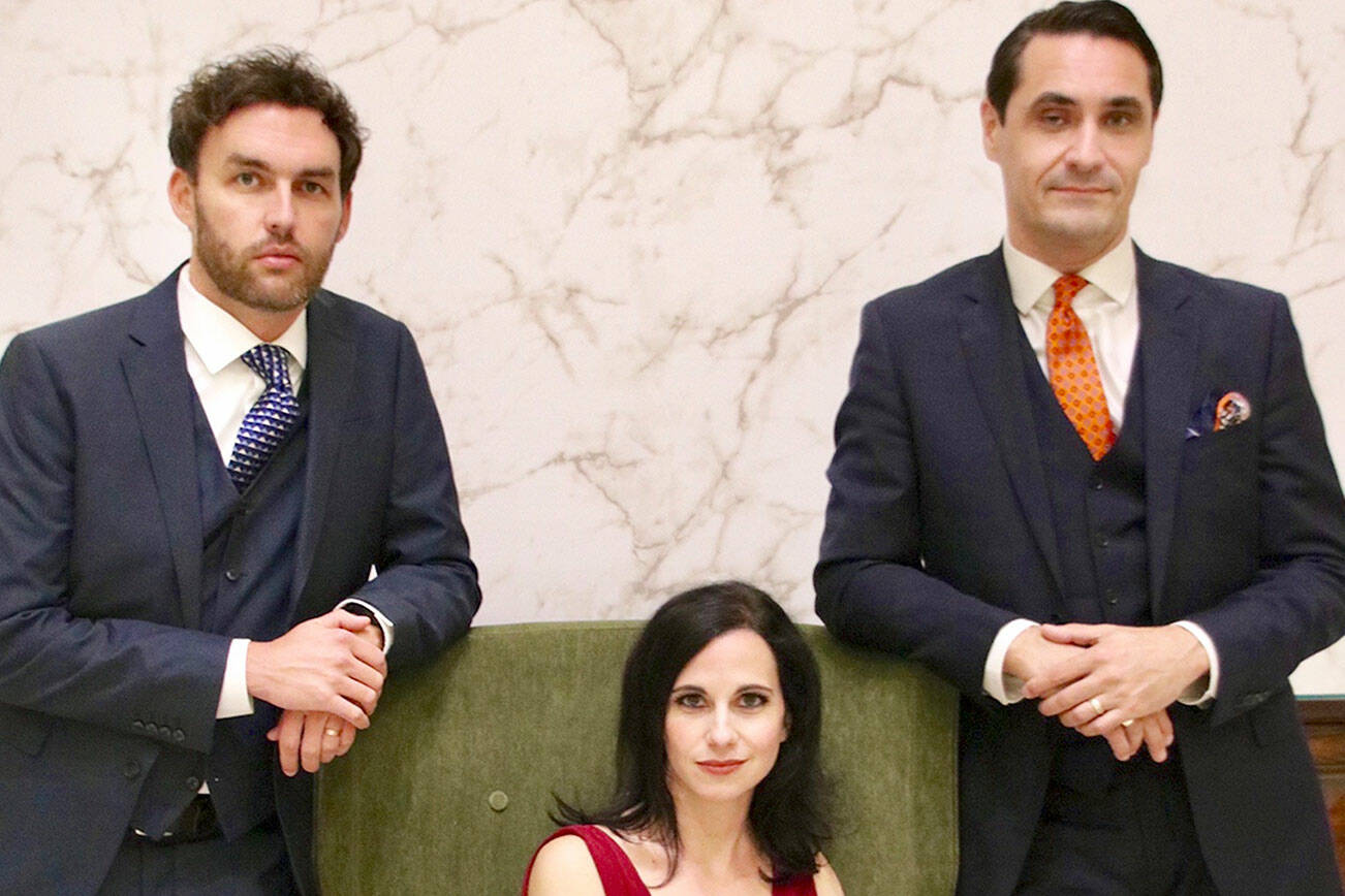 The Empire Trio -- from left, Adam Cannedy, Erin Shields and David Shenton -- will join Port Angeles High School and Port Angeles Symphony musicians for a collaborative performance Friday night. photo courtesy The Empire Trio