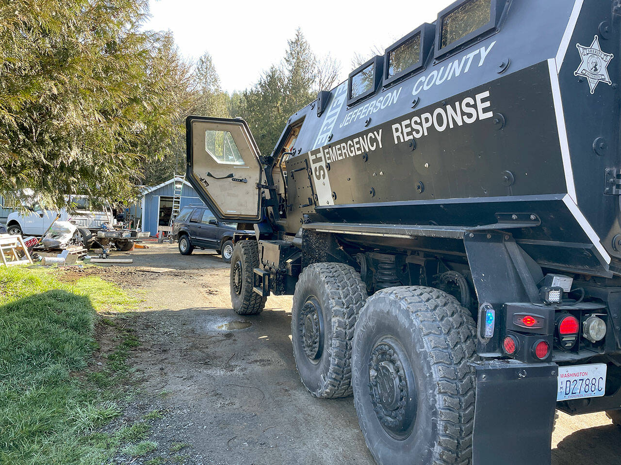 FBI agents and Jefferson County Sheriff’s deputies served a search warrant Wednesday in Quilcene that is part of a multi-agency investigation covering Western Washington and at least one other state. (Jefferson County Sheriff’s Office)