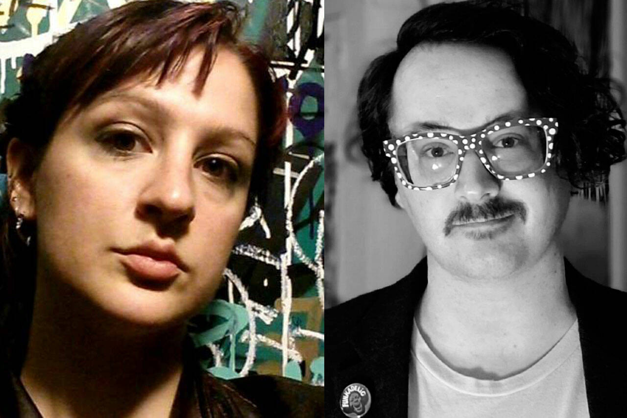 Submitted photos/ Sequim natives Jenny Blenk, an associate editor for Dark Horse Comics, and Jon Schlaffman, specialty sales coordinator for Image Comics, are set to appear during a portion of Squatchcon, a comics and arts convention, on March 30-April 2, in Port Angeles.