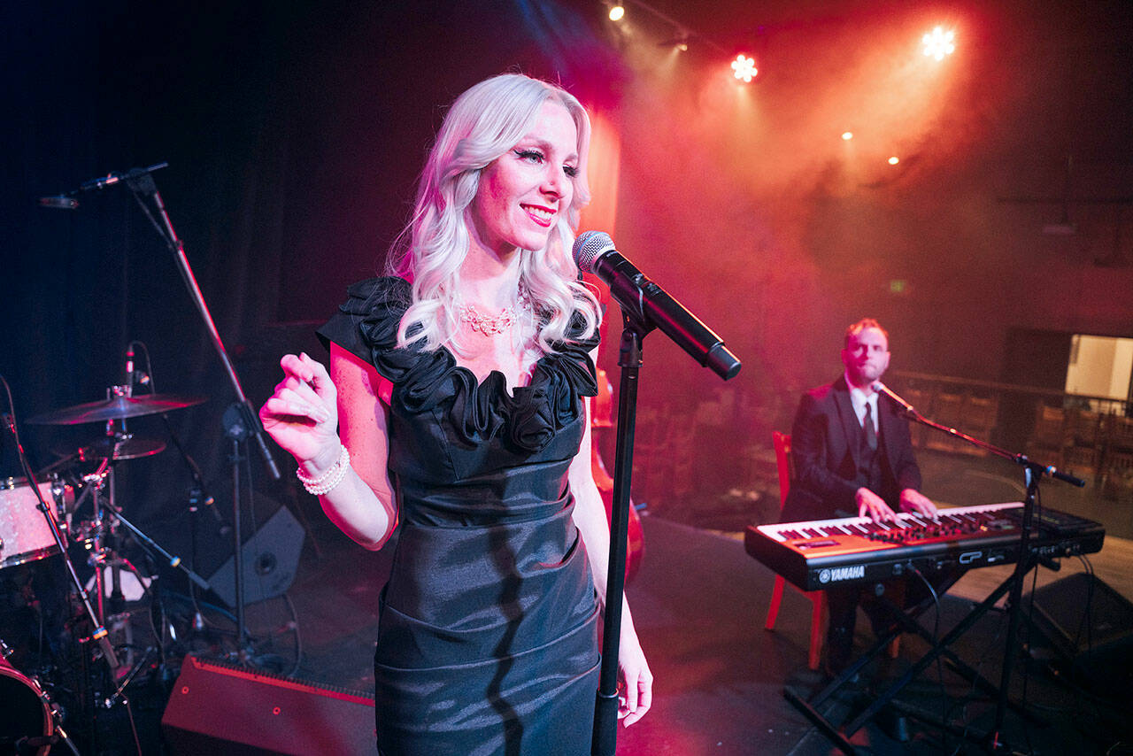 Katrina Kope, lead singer of the Seattle band Good Co, will bring electro-swing to Port Angeles’ Elks Naval Lodge ballroom this Saturday night. (photo courtesy of Good Co)