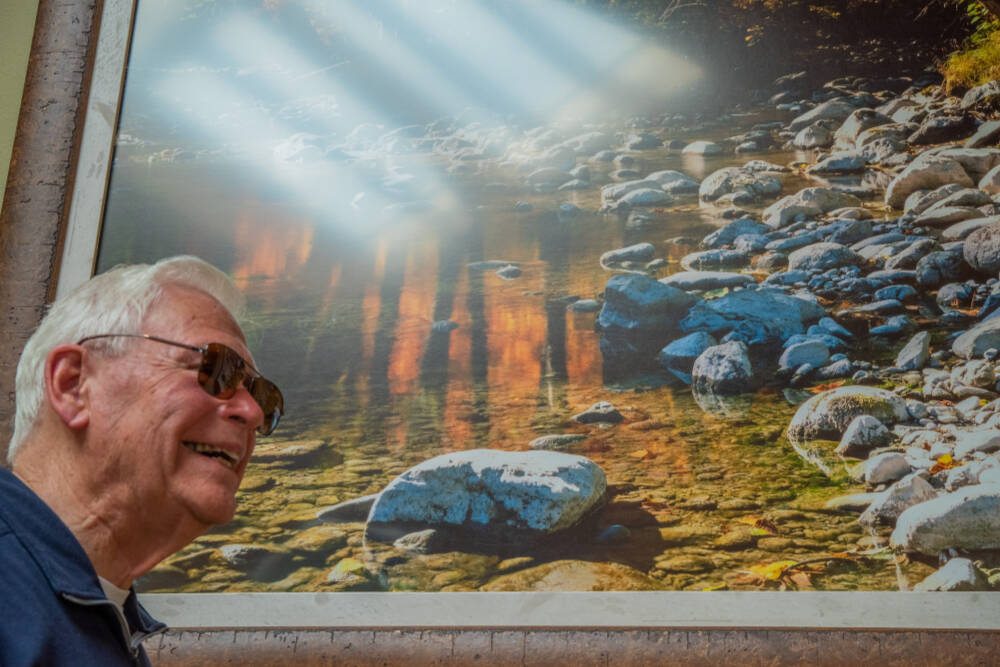 Emily Matthiessen / Olympic Peninsula News Group
Master photographer Ross Hamilton reflects on 54 years of capturing the wild and ever-changing beauty of the Olympic Peninsula as he prepares for an upcoming slideshow at the Lodge at Sherwood Village, which is adorned with 35 of the images he captured with his large format Linhof camera.