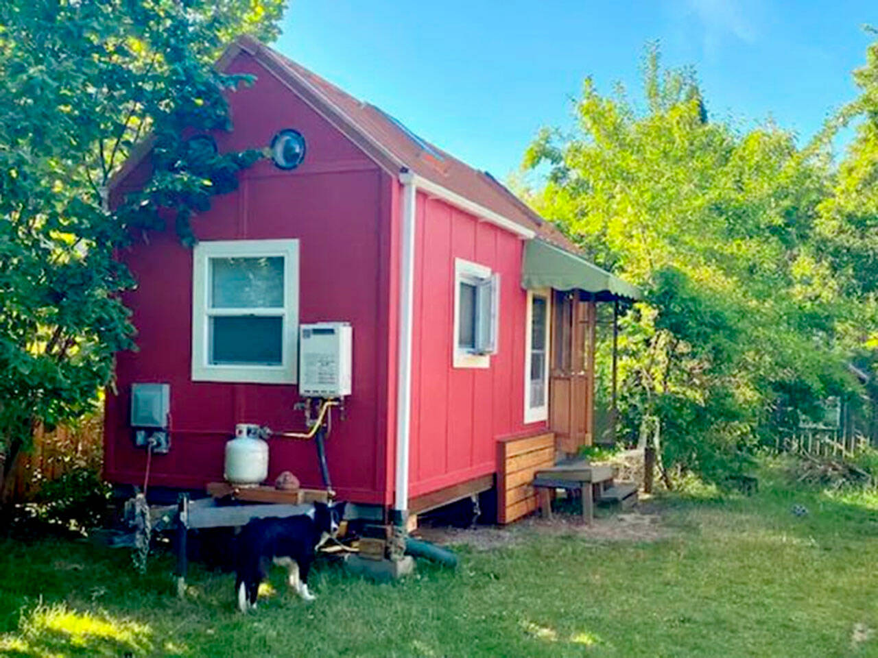 A tiny home, stolen from a residence on Deer Park Road, was recovered about 1 a.m. Wednesday in Gales Addition near Port Angeles, according to the Clallam County Sheriff’s Office. The owners were out of town but noticed it was missing. (Clallam County Sheriff’s Office)