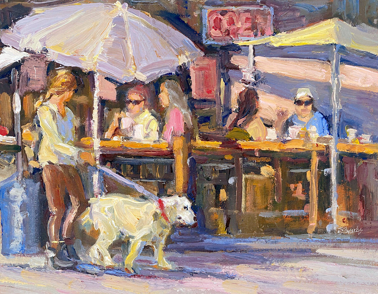 “Noon Stroll” by Jeanne Edwards of Port Angeles is among the new pieces in “Showcase in Bloom,” the celebration of local artists at Northwind Art’s Jeanette Best Gallery in Port Townsend. The new exhibition opens this week and continues through May. (Northwind Art)