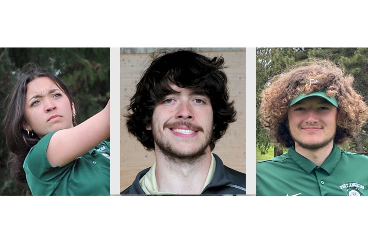 From left, Piper Williams, Cole Smithson and Edun Bailey are have qualified for the second round of the 2A state golf tournament.