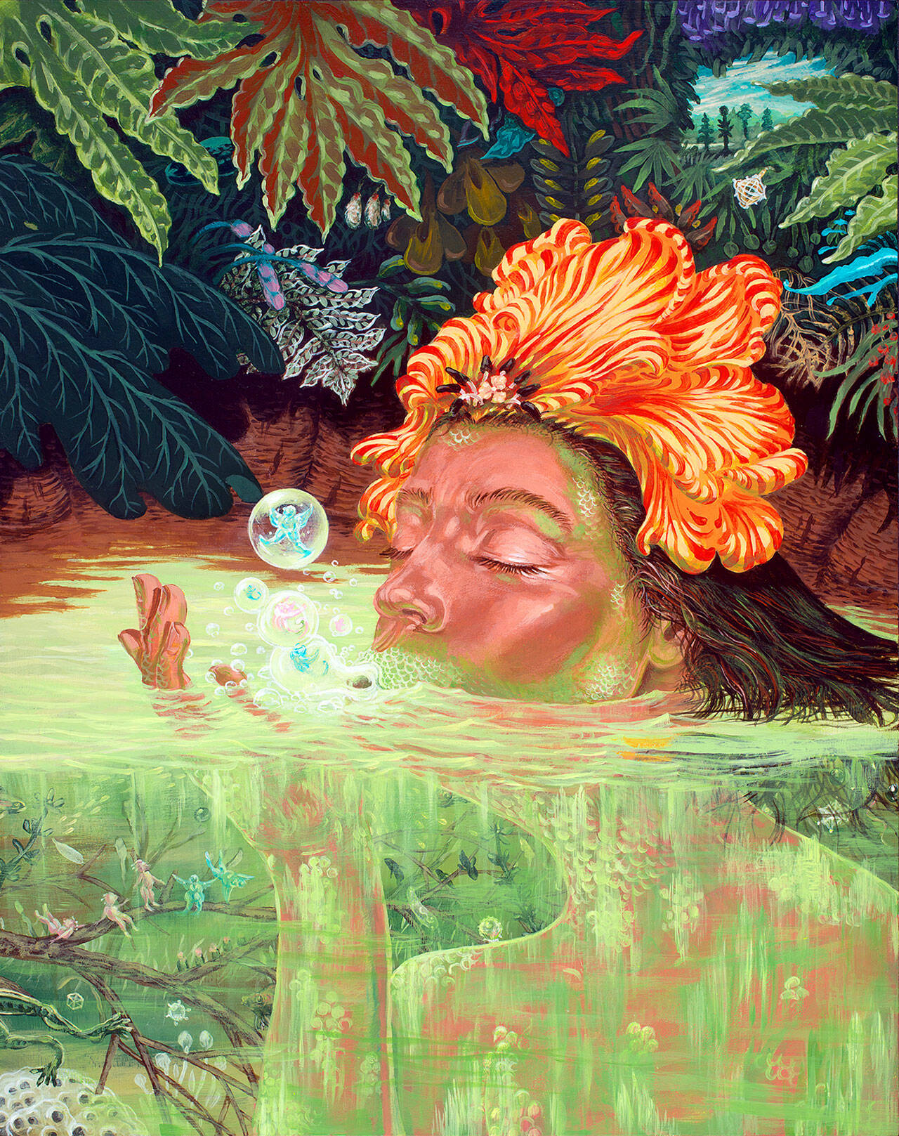 Herman James’ “The Green Pool” is among the paintings in “Psychedelic Summer,” the show opening Friday at Northwind Art’s Grover Gallery. The downtown Port Townsend gallery will also host Art Walk on Saturday evening.